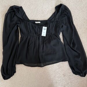 NWT Abercrombie Black Long Sleeve Top